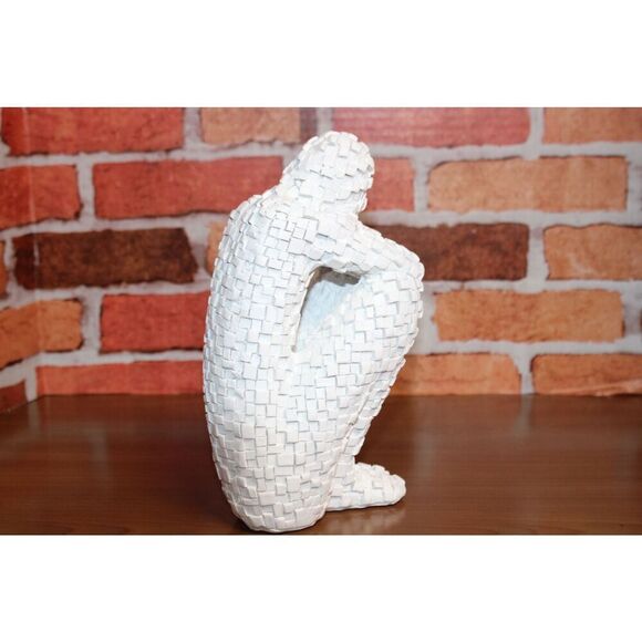 Modern Art Sculpture Resin Sitting man Position body statue #A30 - Picture 4 of 7